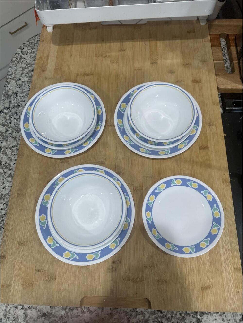 VTG 10 Corning Ware Corelle Primavera 3 salad plates 4 Bread Plates 3 bowls *